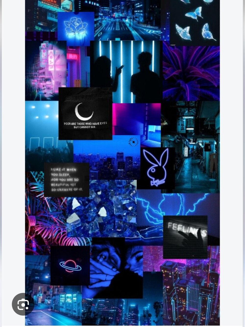 Blue Neon Collage Phone Case IPhone 11Pro NWT